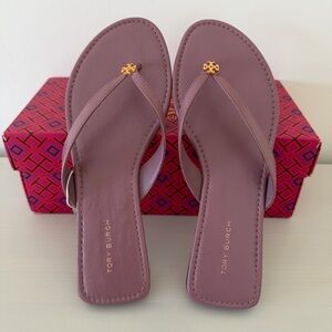NIB Tory Burch Mauve Sandals with Gold Accent Size 7